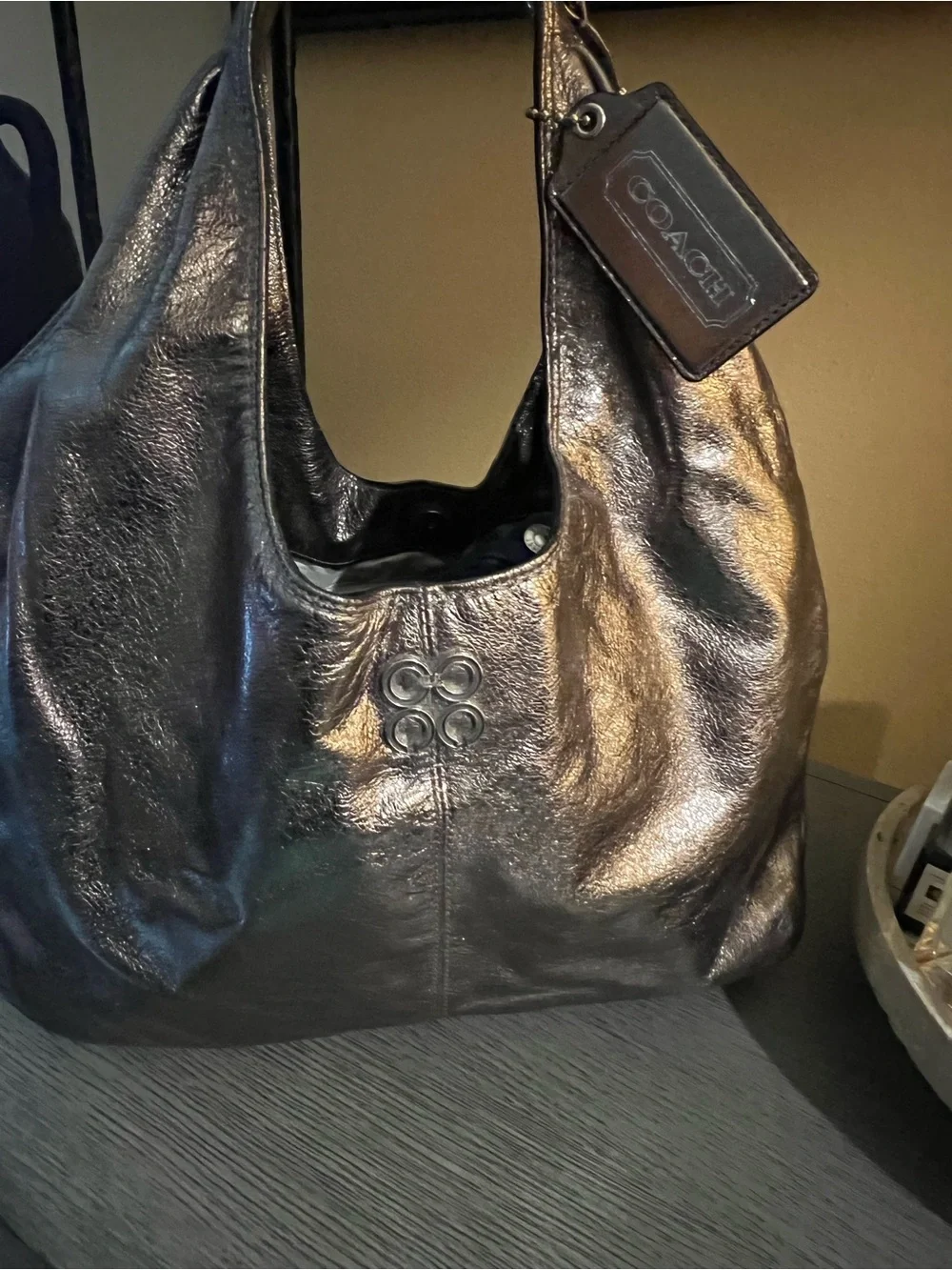 Coach leather shoulder